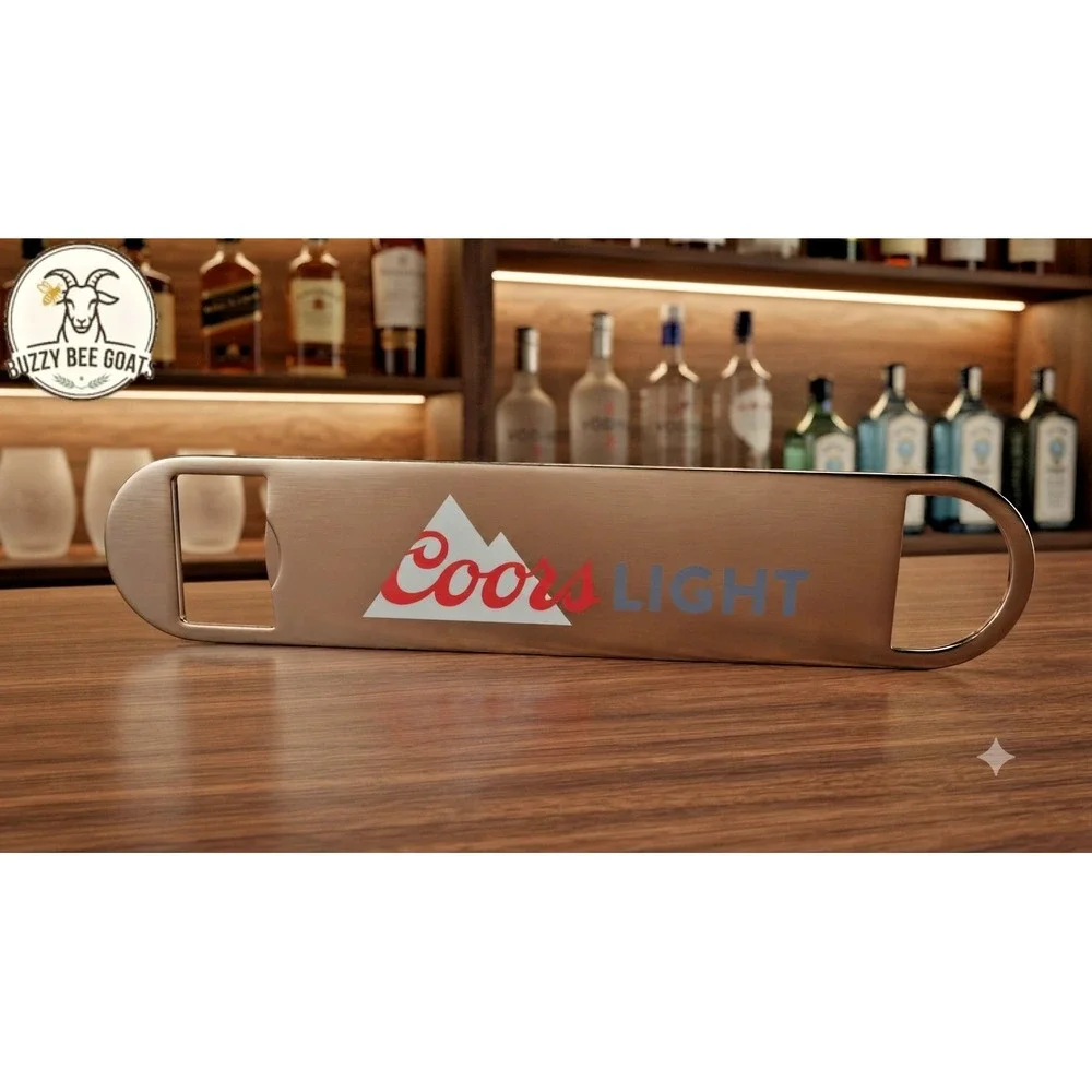 Stainless Steel Bottle Opener, CoorsLight Branded Bar Blade